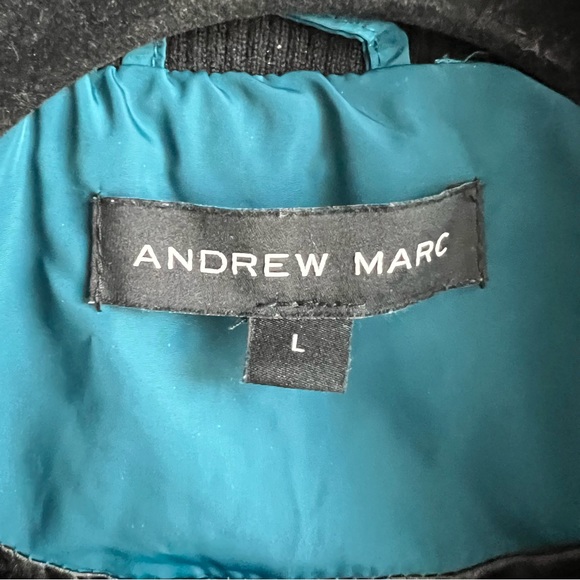 ANDREW MARC Full Zip Up Quilted Women’s Puffer Vest Turquoise Black Size Large - Picture 9 of 9
